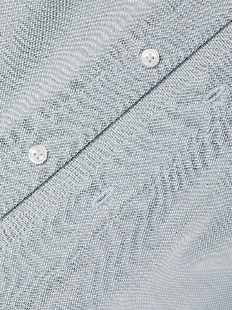 Piqué Button-Front Shirt
