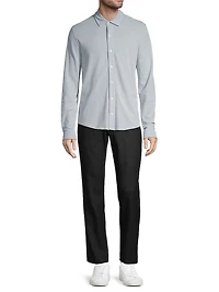 Piqué Button-Front Shirt