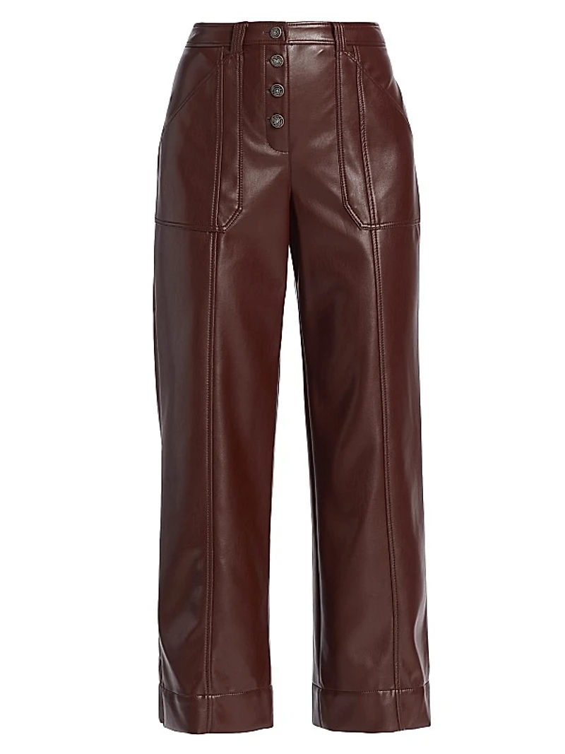 Benji Cropped Vegan Leather Pants