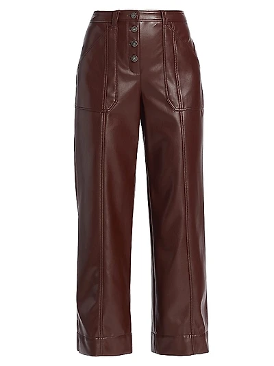 Benji Cropped Vegan Leather Pants