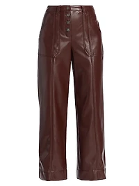 Benji Cropped Vegan Leather Pants