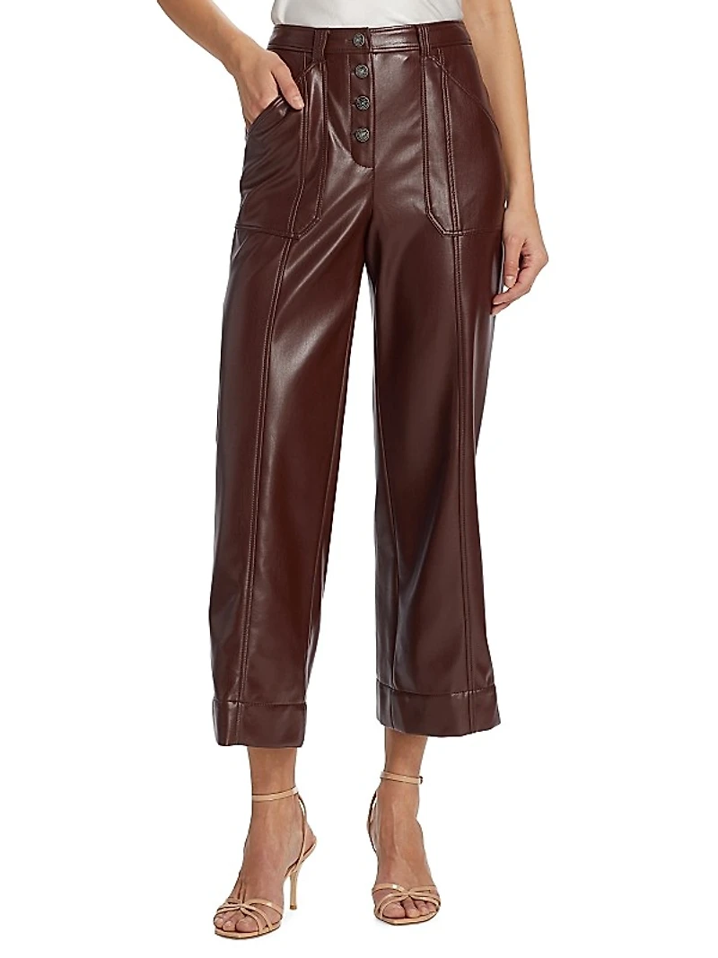 Benji Cropped Vegan Leather Pants