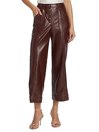 Benji Cropped Vegan Leather Pants