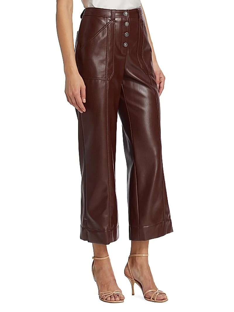 Benji Cropped Vegan Leather Pants