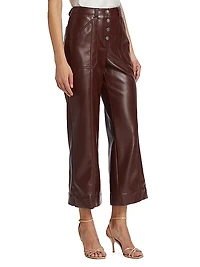 Benji Cropped Vegan Leather Pants