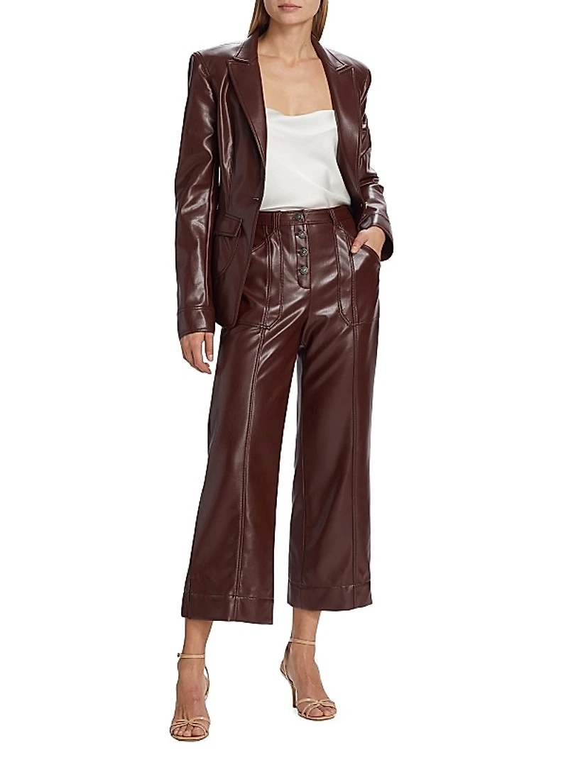 Benji Cropped Vegan Leather Pants