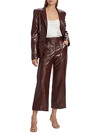 Benji Cropped Vegan Leather Pants