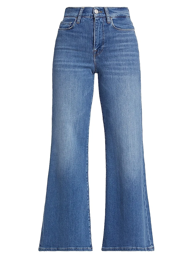 Le Slim Palazzo Drizzle High-Rise Stretch Jeans