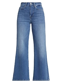 Le Slim Palazzo Drizzle High-Rise Stretch Jeans