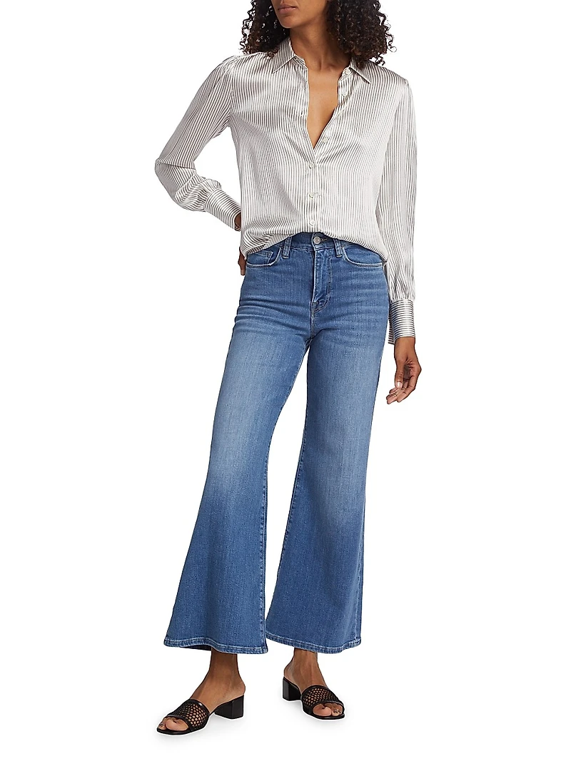 Le Slim Palazzo Drizzle High-Rise Stretch Jeans