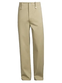 Cotton Wide-Leg Pants