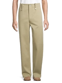 Cotton Wide-Leg Pants