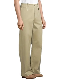 Cotton Wide-Leg Pants