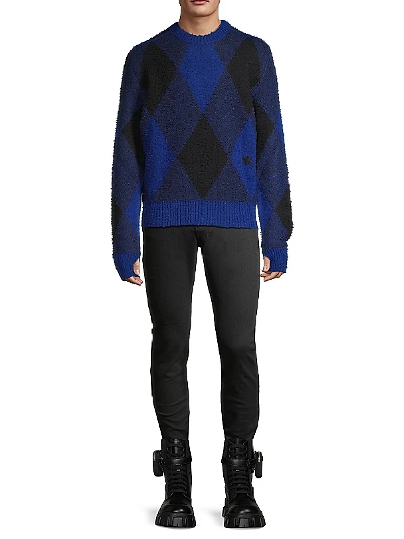 Argyle Check EKD Wool Sweater