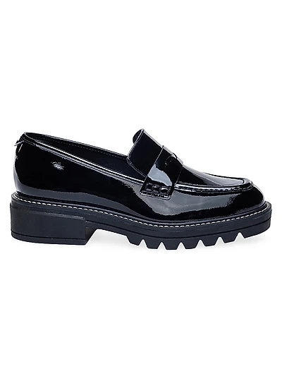 Chandler Soft Patent Lug Sole Loafers