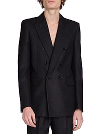 Jacket Striped Wool Flannel