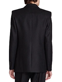 Jacket Striped Wool Flannel