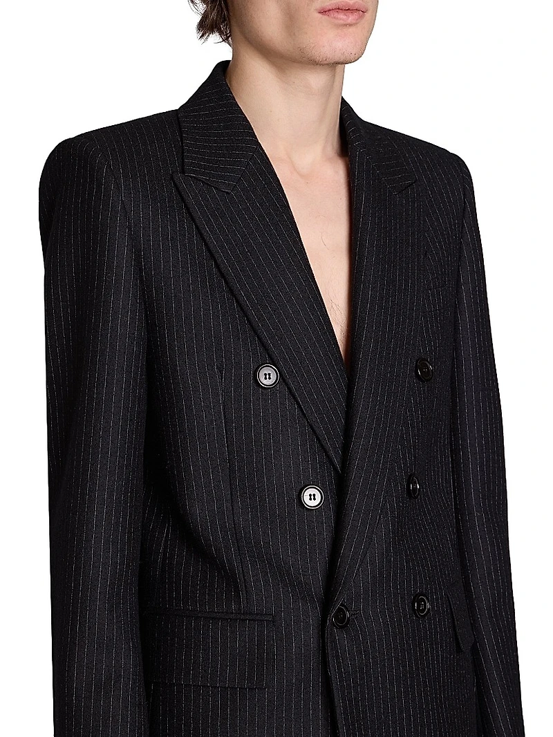 Jacket Striped Wool Flannel