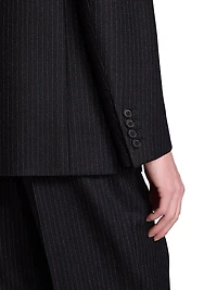 Jacket Striped Wool Flannel