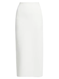 Ribbed-Knit Midi-Skirt