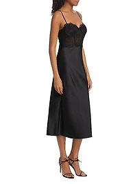 Maureen Lace-Inset Midi-Dress