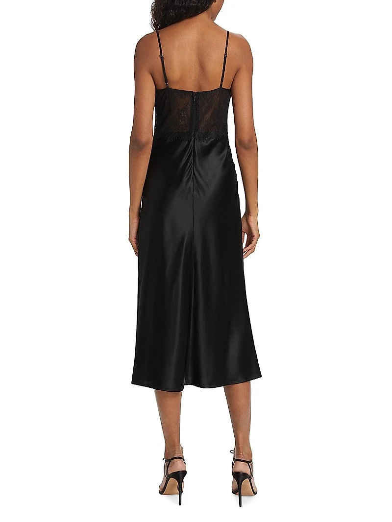 Maureen Lace-Inset Midi-Dress