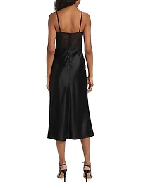 Maureen Lace-Inset Midi-Dress