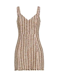 Reese V-Neck Tweed Minidress