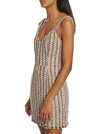 Reese V-Neck Tweed Minidress