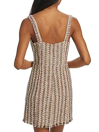 Reese V-Neck Tweed Minidress