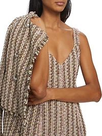 Reese V-Neck Tweed Minidress