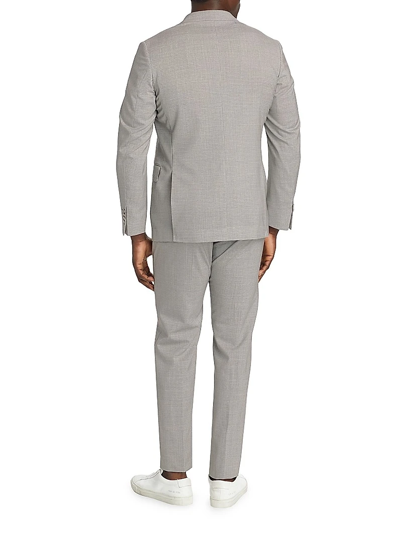 COLLECTION Mini Grid Wool Single-Breasted Suit