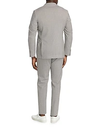 COLLECTION Mini Grid Wool Single-Breasted Suit