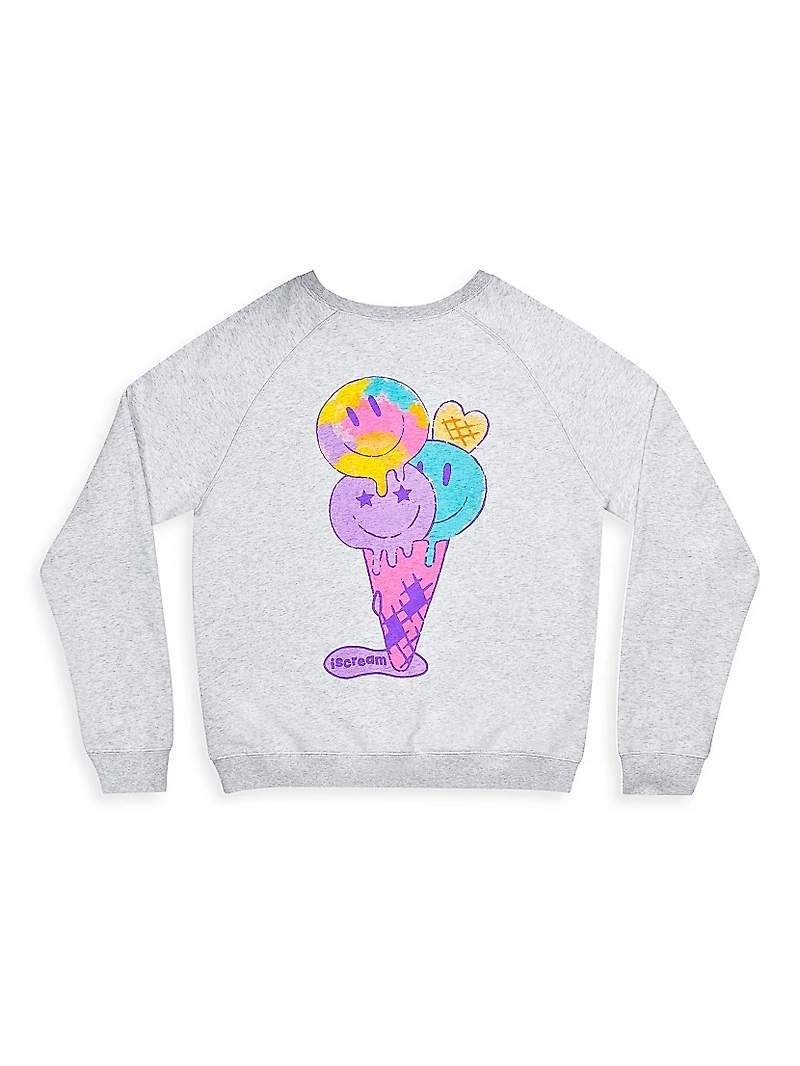 Little Girl's, Girl's & Adult's Iscream Party Crewneck Sweatshirt