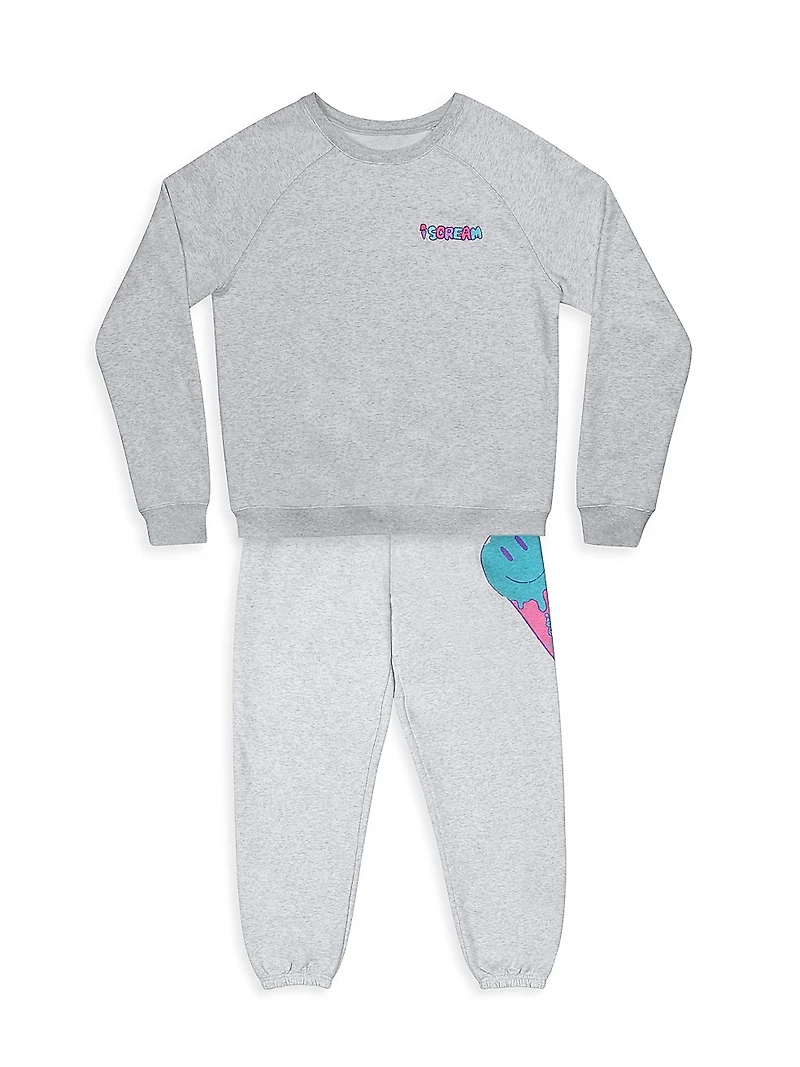 Little Girl's, Girl's & Adult's Iscream Party Crewneck Sweatshirt