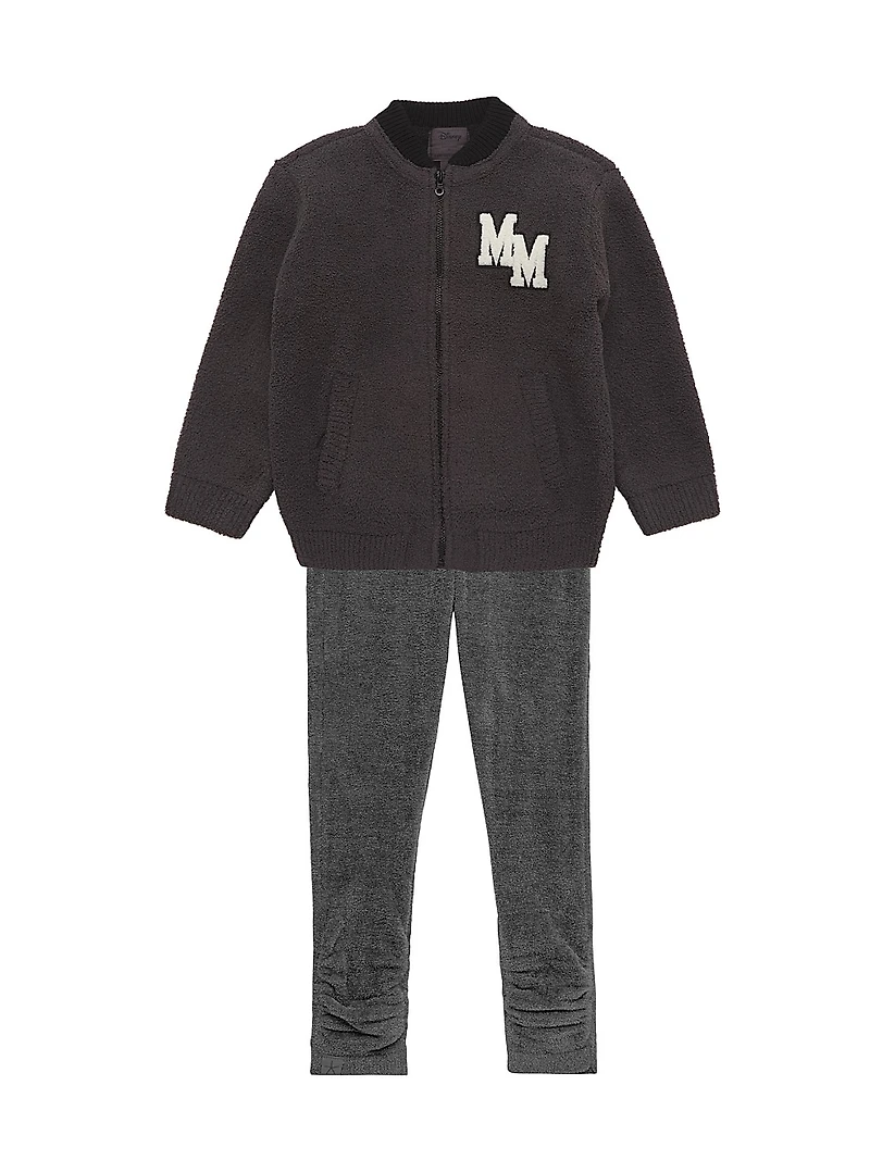 Little Kid's CozyChic Disney Mickey Mouse Bomber Jacket