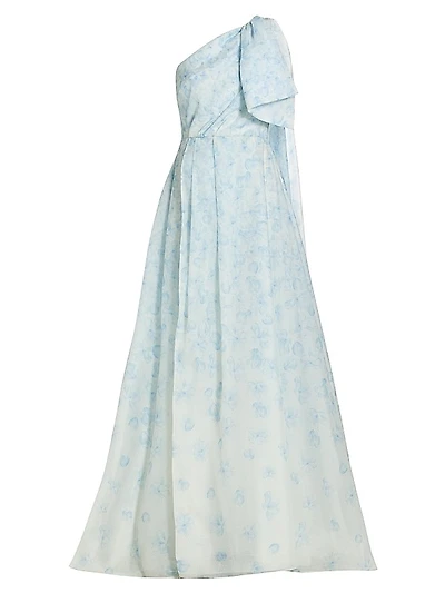 Anouk One-Shoulder Print Gown