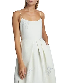 Audra Embroidered Midi dress