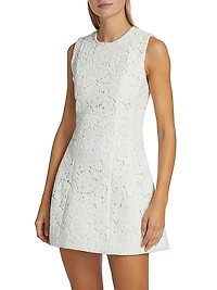 Mon Coeur Lace & Heart Cut-Out Minidress