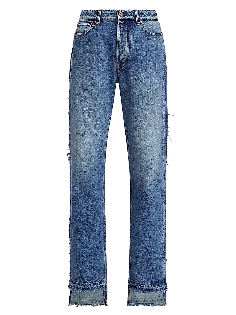 Sabina Cut-Out-Hem Jeans
