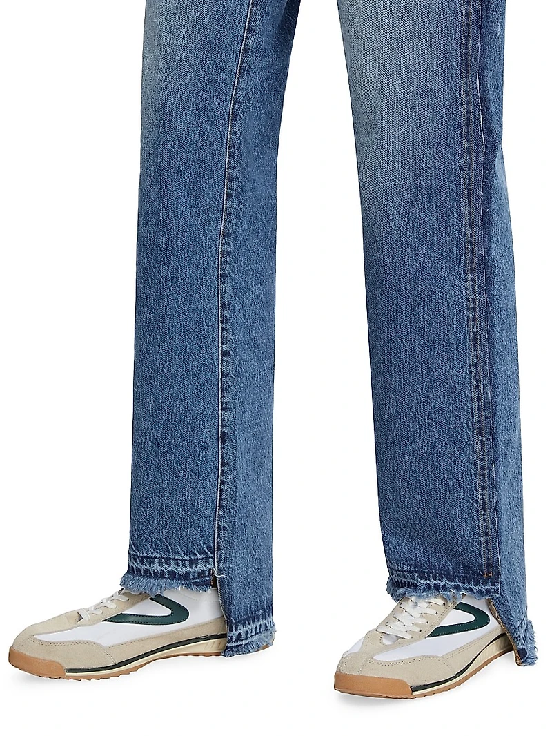 Sabina Cut-Out-Hem Jeans