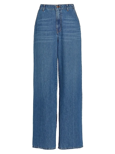 Flip Baggy Denim Trousers