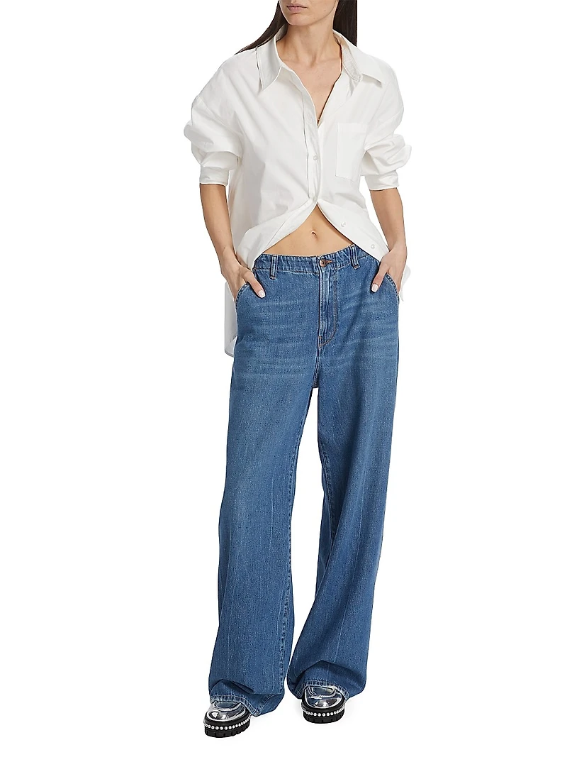 Flip Baggy Denim Trousers