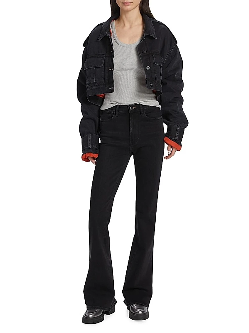 Maya Heels High-Rise Stretch Bootcut Jeans