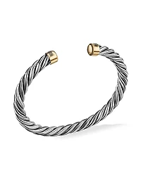 Cable Cuff Bracelet Sterling Silver