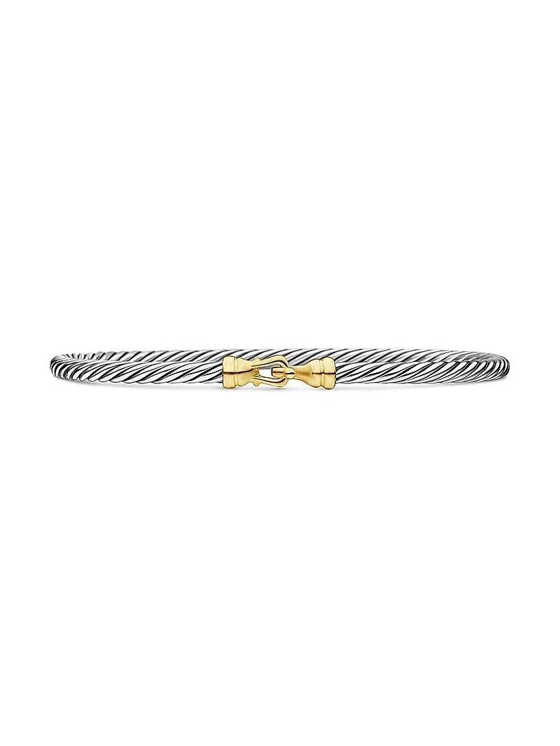 Buckle Classic Cable Bracelet in Sterling Silver