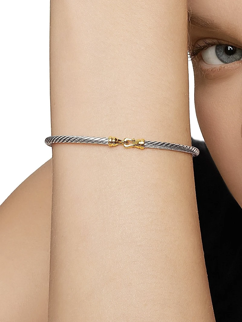 Buckle Classic Cable Bracelet in Sterling Silver