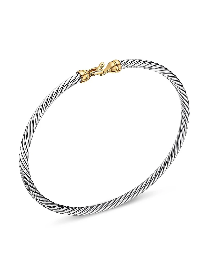 Buckle Classic Cable Bracelet in Sterling Silver
