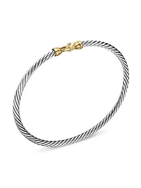 Buckle Classic Cable Bracelet in Sterling Silver