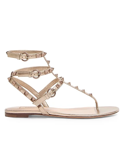 Rockstud Metallic Flat Flip-flop Sandal